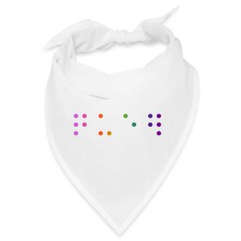 Queer-Kontraktierte Braille - Bandana - Weiß - Vorne