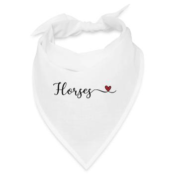 Pferde mit Herz - Bandana - Weiß - Vorne
