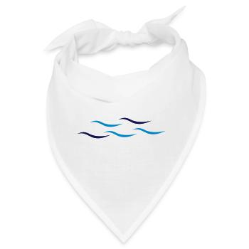 Wellen - Bandana - Weiß - Vorne