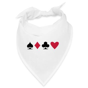 Poker Suit - Bandana - Weiß - Vorne