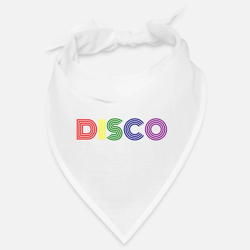 Disco Neon Stripes Retro Bandana