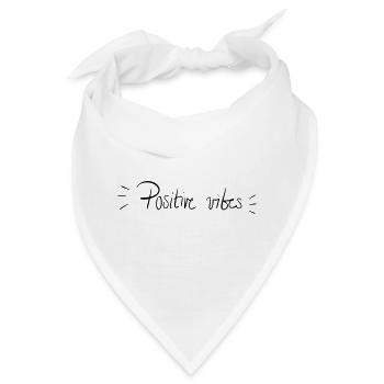positive vibes - Bandana - Weiß - Vorne