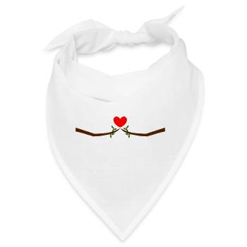 Valentinstag, Valentinstag, Valentinstag - Bandana - Weiß - Vorne