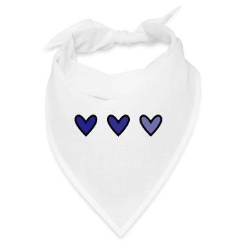 HERZ. HERZ. VALENTINSTAG. LIEBE. LIEBE. HERZ - Bandana - Weiß - Vorne