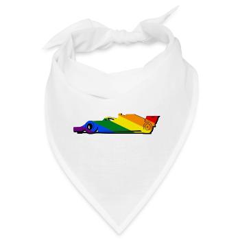 Racing Car LGBT lgbtqia pride - Bandana - Weiß - Vorne
