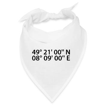 Neustadt an der Weinstraße Koordinaten - Bandana - Weiß - Vorne