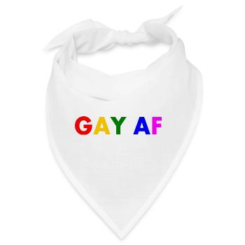 Gay af - Bandana - Weiß - Vorne