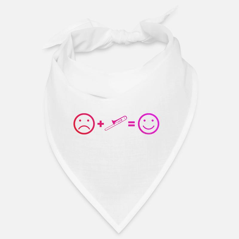 Trombone Herren Posaunist Posaune Jazz Posaune - Bandana - Weiß