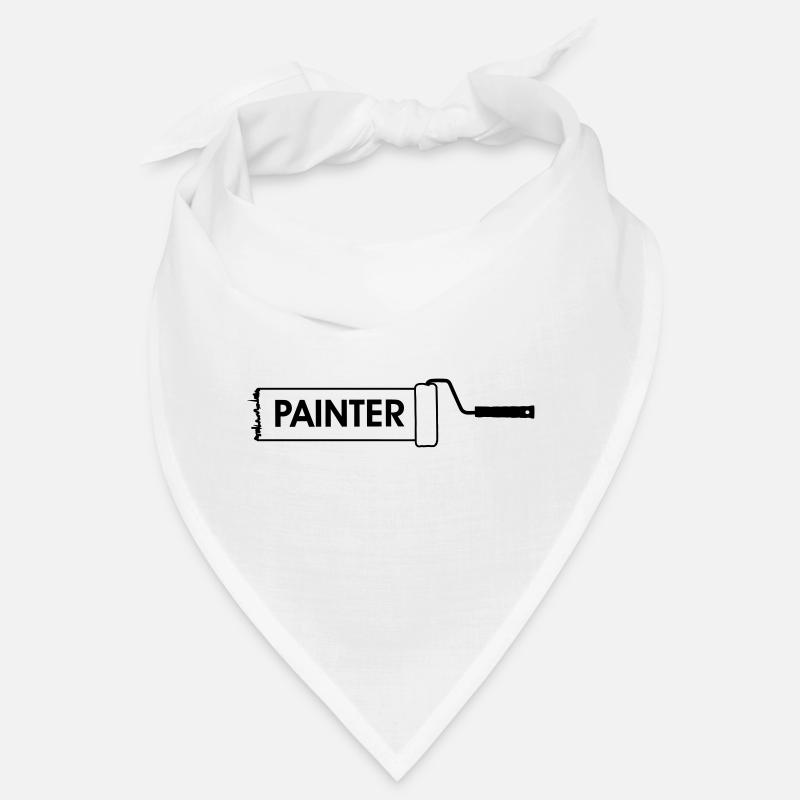 Rouleau de peinture transparent avec texte 'PAINTER' Bandana