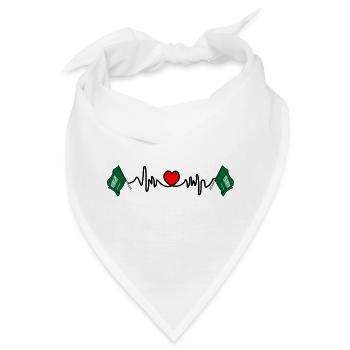 Herzfrequenz-Cardio für Saudi-Arabien - Bandana - Weiß - Vorne