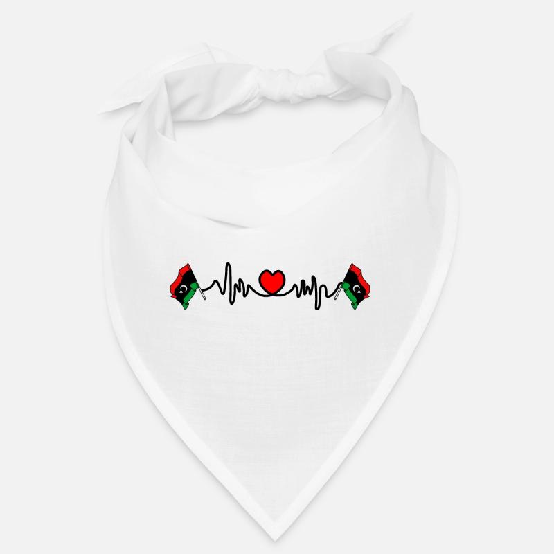 Herzfrequenz Cardio Flagge Libyen Bandana