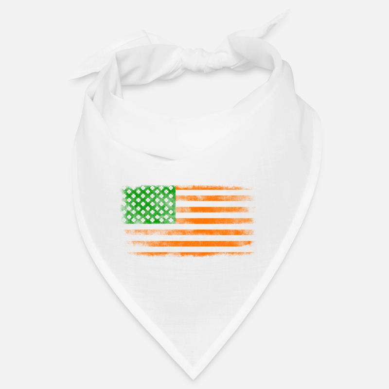 Drapeau de la Saint-Patrick irlandais américain lavé Bandana