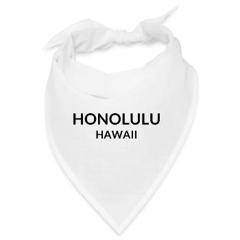 Honolulu Hawaii USA - Bandana - Weiß - Vorne