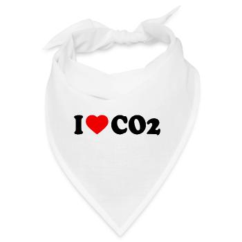 I love co2 - Bandana - Weiß - Vorne