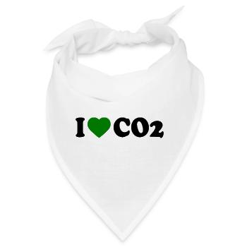 I love co2 - Bandana - Weiß - Vorne