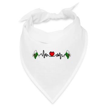 Herzfrequenz-Cardio für Sachsen - Bandana - Weiß - Vorne