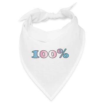 100 Prozent trans - Bandana - Weiß - Vorne