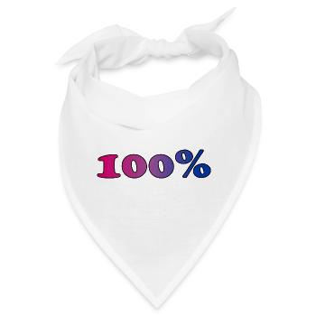 100 Prozent bi - Bandana - Weiß - Vorne