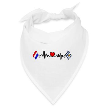 Cardio heartFlag Niederlande, Zeeland - Bandana - Weiß - Vorne