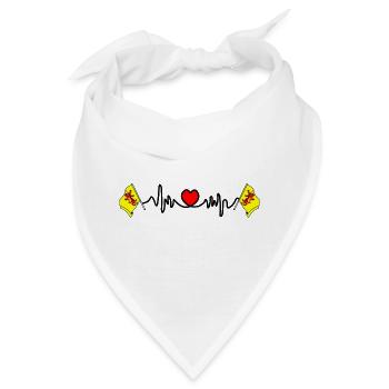 Herzfrequenz-Cardio für die Provinz Südholland - Bandana - Weiß - Vorne