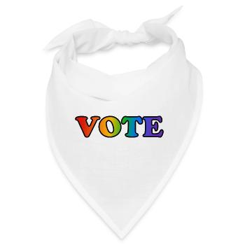 Stimmen Sie für LGBTQ-Rechte - Bandana - Weiß - Vorne