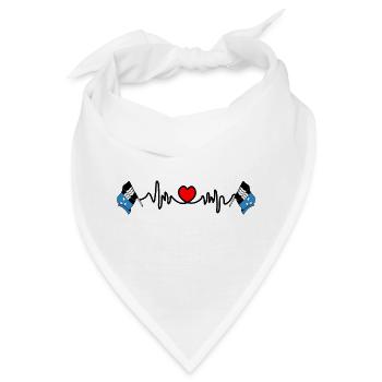 Herzfrequenz-Cardio für den Aargau Schweiz - Bandana - Weiß - Vorne