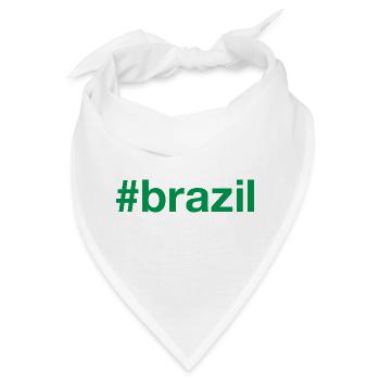 BRAZIL Hashtag Brasilien - Bandana - Weiß - Vorne