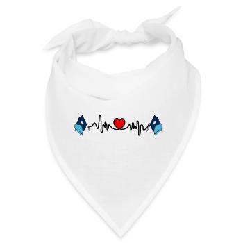 Herzfrequenz-Cardio für Minnesota - Bandana - Weiß - Vorne
