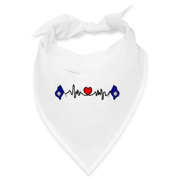 Herzfrequenz-Cardio für Kentucky - Bandana - Weiß - Vorne