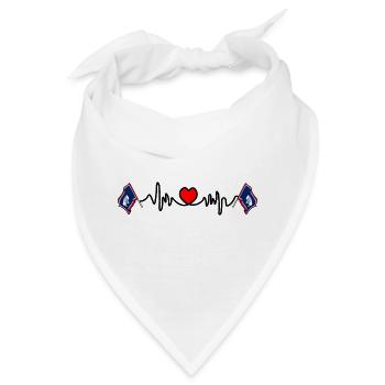 Herzfrequenz-Cardio für Wyoming - Bandana - Weiß - Vorne