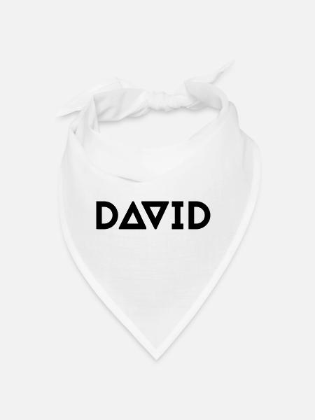 First name David - Bandana - white