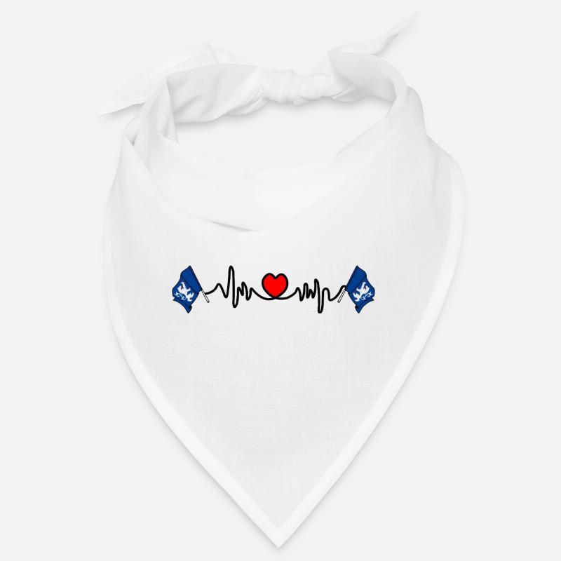Fréquence cardiaque cardio avec drapeaux de Halland – Suède Bandana