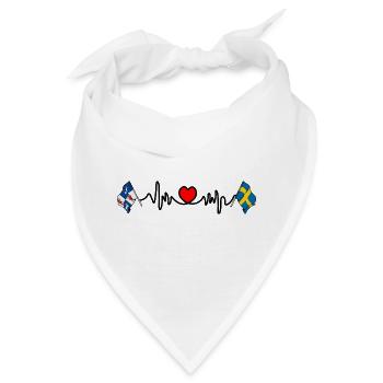 Herzfrequenz-Hotline Norrbotten & Schweden - Bandana - Weiß - Vorne