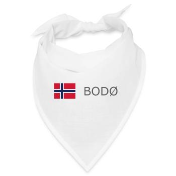Norway Flag - Bodo - Norge - Norwegen - Bandana - Weiß - Vorne