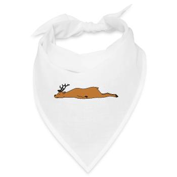 Lazy Deer Halloween Kostüm Lustig Mit geringem Aufwand DIY - Bandana - Weiß - Vorne