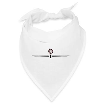 Lupe Symbol Linie - Bandana - Weiß - Vorne