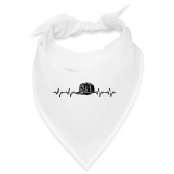 Swag Cappy EKG Herzschlag - Bandana - Weiß - Vorne