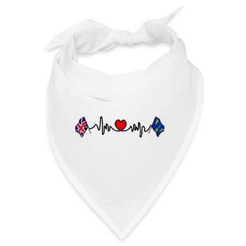 Cheshire &amp; UK Heartbeat - Bandana - Weiß - Vorne