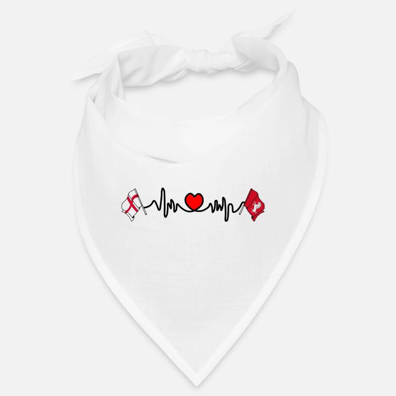 Drapeau du Kent + Battement de cœur + Drapeau de l’Angleterre Bandana