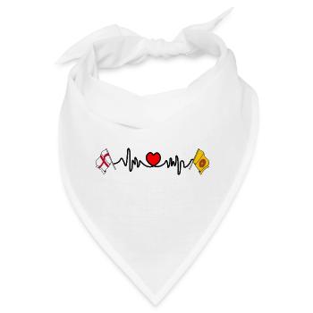 Lancashire- und England-Herzfrequenz - Bandana - Weiß - Vorne