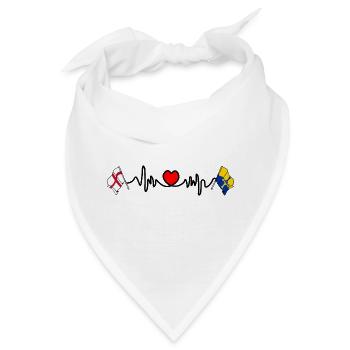 Durham & England-Flagge - Bandana - Weiß - Vorne