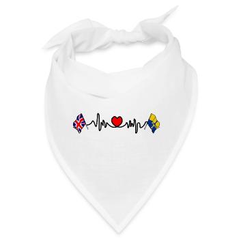 Herzfrequenz in Durham & UK - Bandana - Weiß - Vorne
