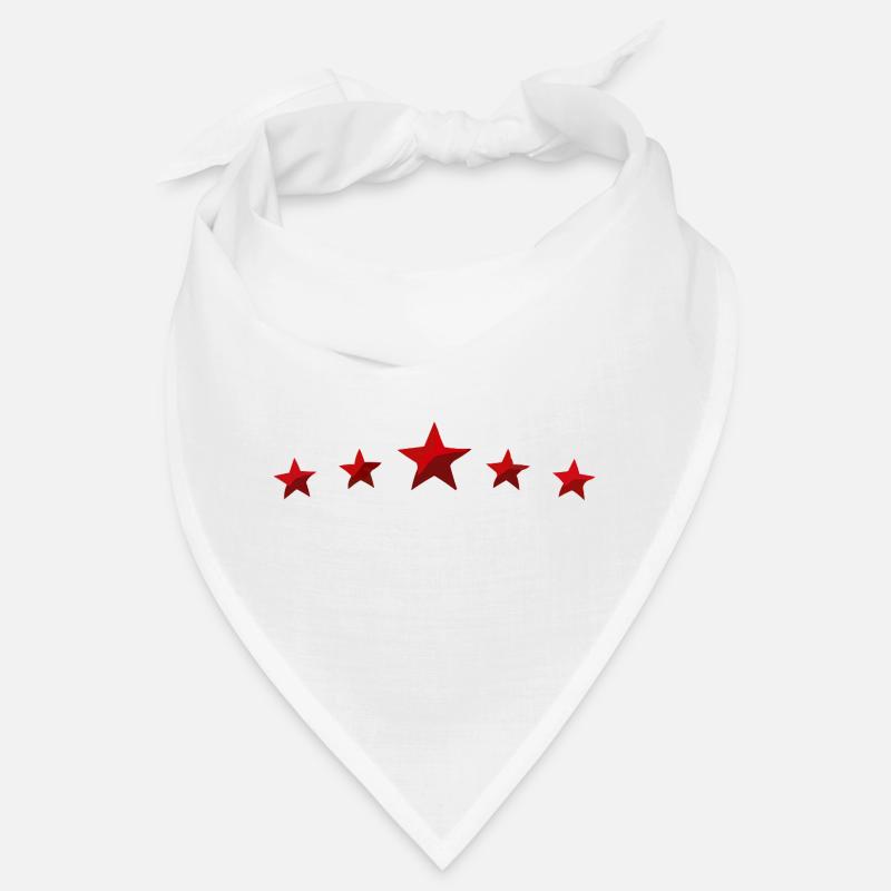 Graphique cinq étoiles de la rangée Étoile Rouge Bandana