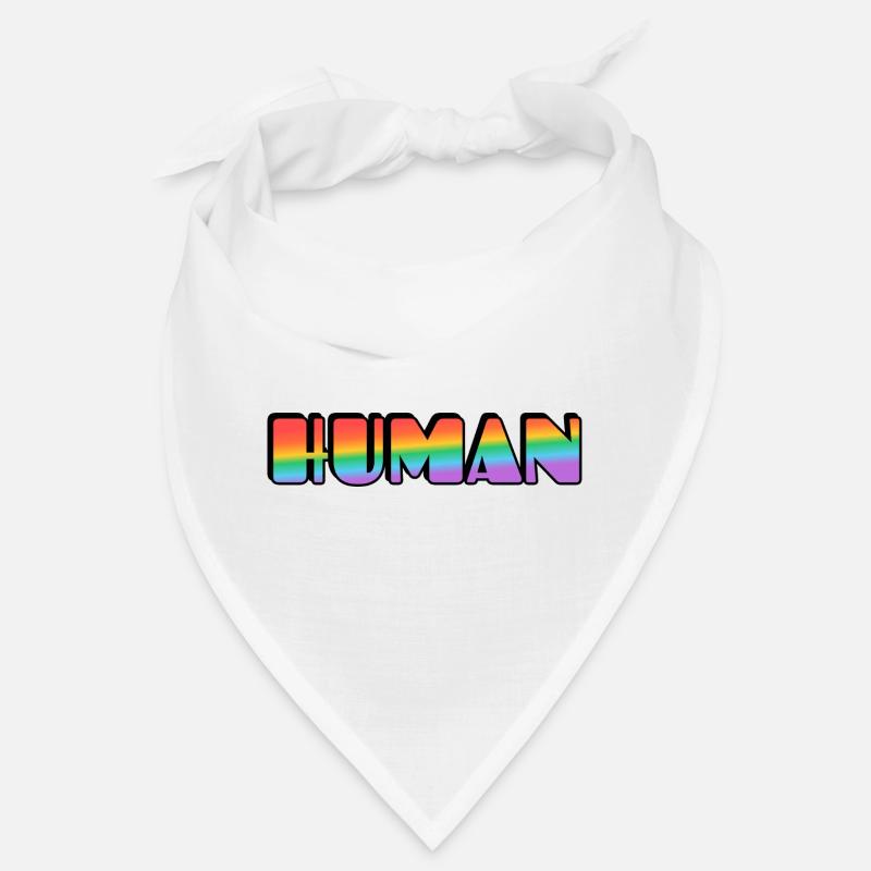 Rainbow Human Typography Bandana