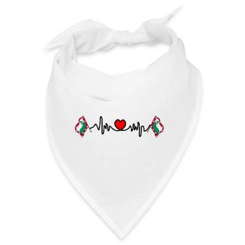 Meppel-Tag-Herzschlag – Design der Stadtflagge - Bandana - Weiß - Vorne