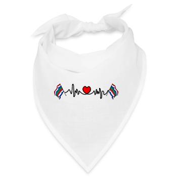Schier Heartbeat – Island Pride - Bandana - Weiß - Vorne