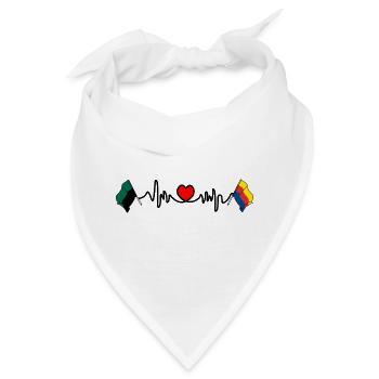 Texel & North Holland Herzschlag - Bandana - Weiß - Vorne