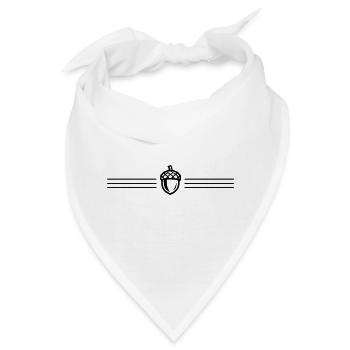 Eichel Symbol Linie - Bandana - Weiß - Vorne