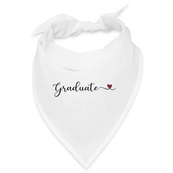 Herzdesign für Graduiertenherz - Bandana - Weiß - Vorne