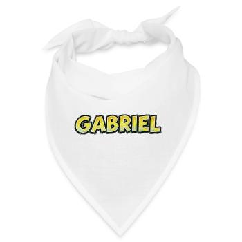 Gabriel – Handgezeichnete Typografie - Bandana - Weiß - Vorne